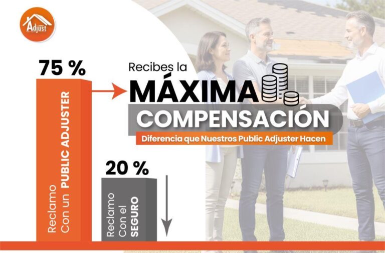 Diferencia entre un reclamo con un Public Adjuster vs sin Public Adjuster