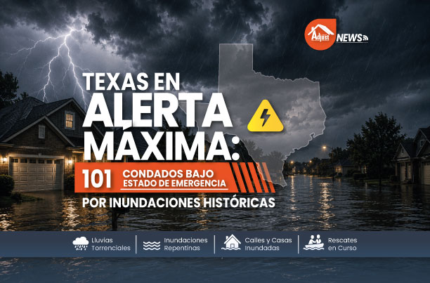 Texas Declara Estado de Desastre en 101 Condados por Históricas Inundaciones y Fuertes Lluvias